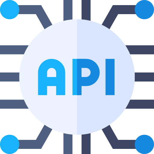 API icon representing two connected systems