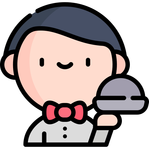 Waiter icon illustrating the API-as-intermediary analogy